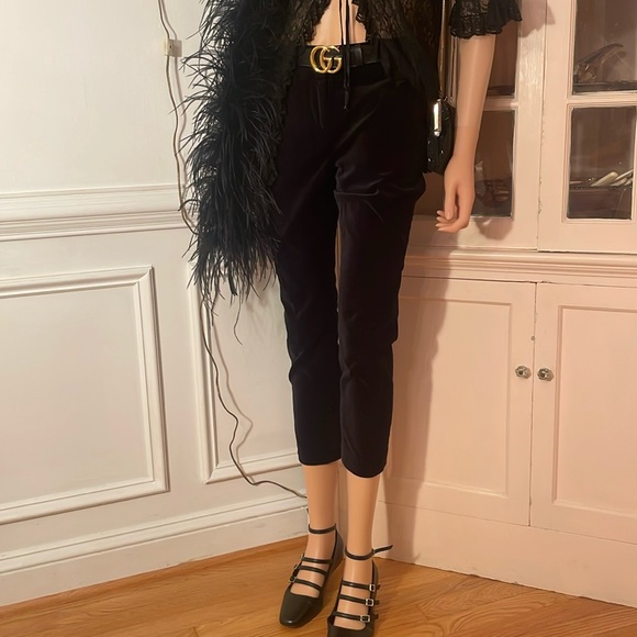 ANN TAYLOR Petite size 2  100% cotton black velvet hipster capri pant - Picture 13 of 13